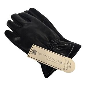 Fownes‎ Brothers Men's Leather Gloves Black LARGE Touch Screen